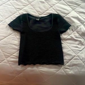 A black crop top